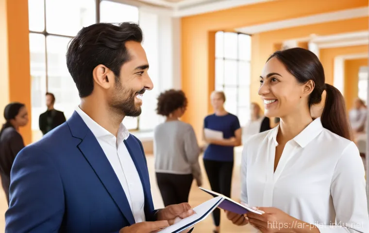 필라테스 강사 네트워킹 팁 - **Prompt:** A vibrant, diverse group of professional Pilates instructors and allied health practitio...