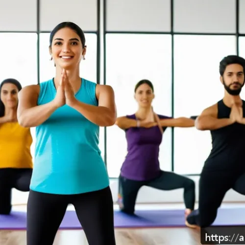 필라테스 강사 워크숍 운영 방법 - A diverse group of adult Arabic-speaking Pilates trainees in a modern studio setting, wearing modest...